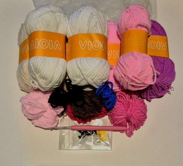 Kit pentru crosetat ,,Miss Lidia"/ Set complet de crosetat cu toate materialele necesare incluse