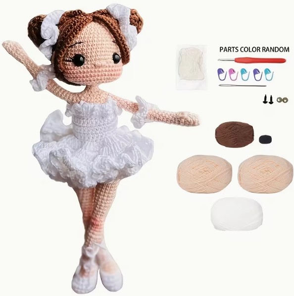 Kit pentru crosetat ,,Balerina"/ Set complet de crosetat cu toate materialele necesare incluse