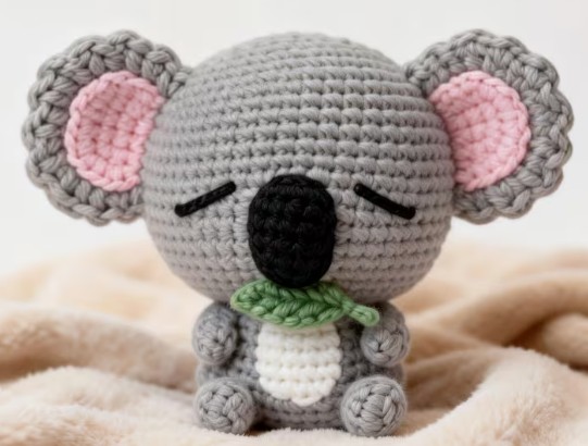 Kit pentru crosetat ,,Ursuletul Koala"/ Set complet de crosetat cu toate materialele necesare incluse