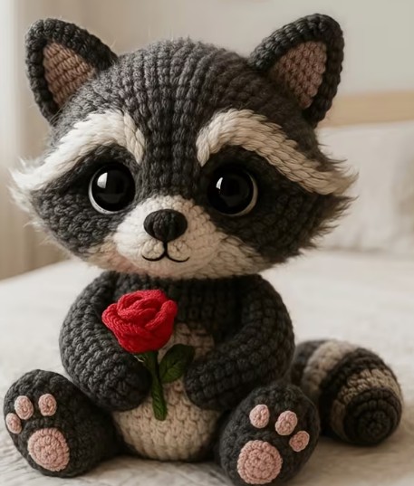 Kit pentru crosetat ,,Ratonul Dragalas"/ Set complet de crosetat cu toate materialele necesare incluse