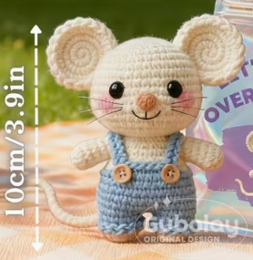 Kit pentru crosetat ,,Soricelul Vesel"/ Set complet de crosetat cu toate materialele necesare incluse