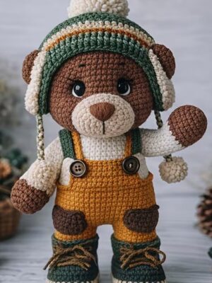 Kit pentru crosetat ,,Ursuletul"/ Set complet de crosetat cu toate materialele necesare incluse