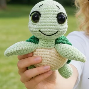 Kit pentru crosetat ,,Broscuta fericita"/ Set complet de crosetat cu toate materialele necesare incluse